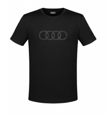 Audi T- Shirt schwarz Audi Ringe