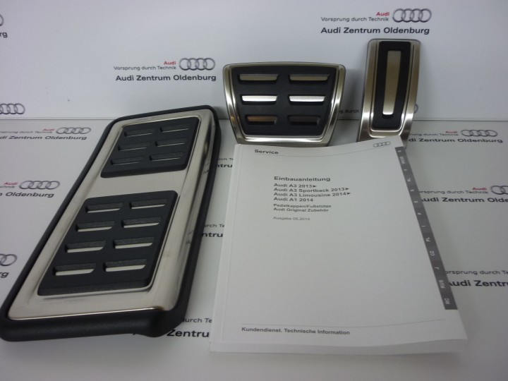 Audi A1 Pedalkappen- Set, S-tronic/Automatik ab Modelljahr 2015